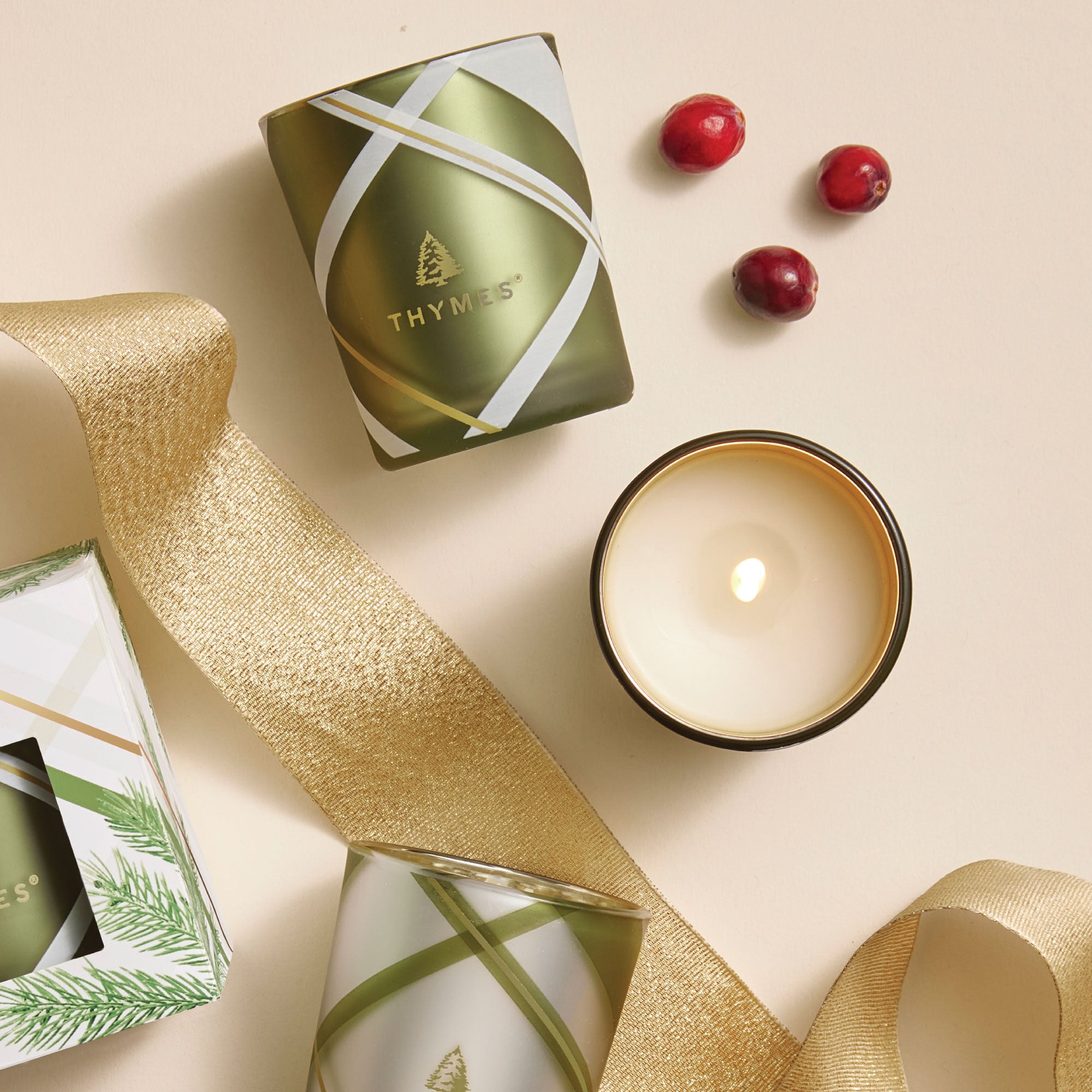 Frasier Fir® Frosted Plaid Votive Trio - Image 3