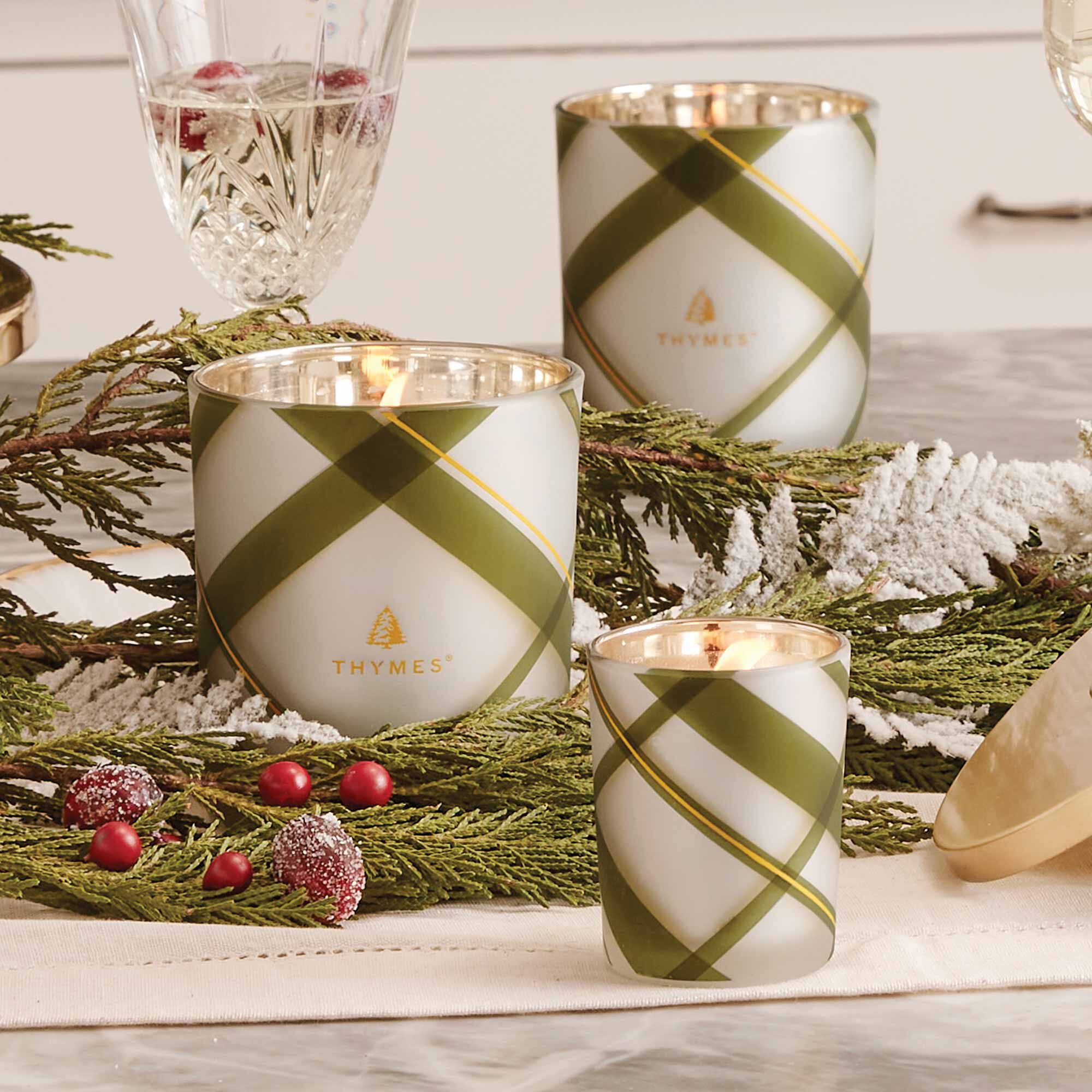 Frasier Fir® Frosted Plaid Medium Candle - Image 4