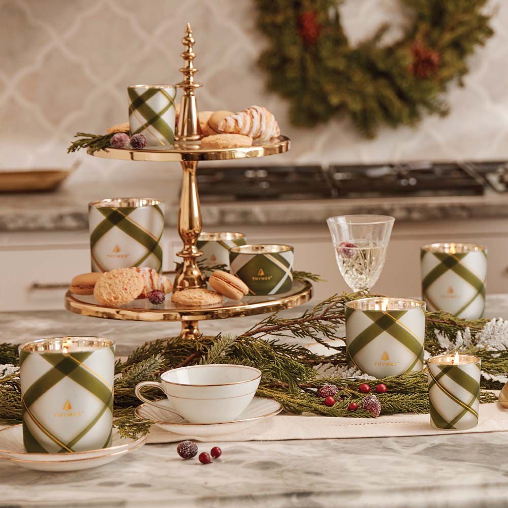 Frasier Fir® Frosted Plaid Medium Candle - Image 5