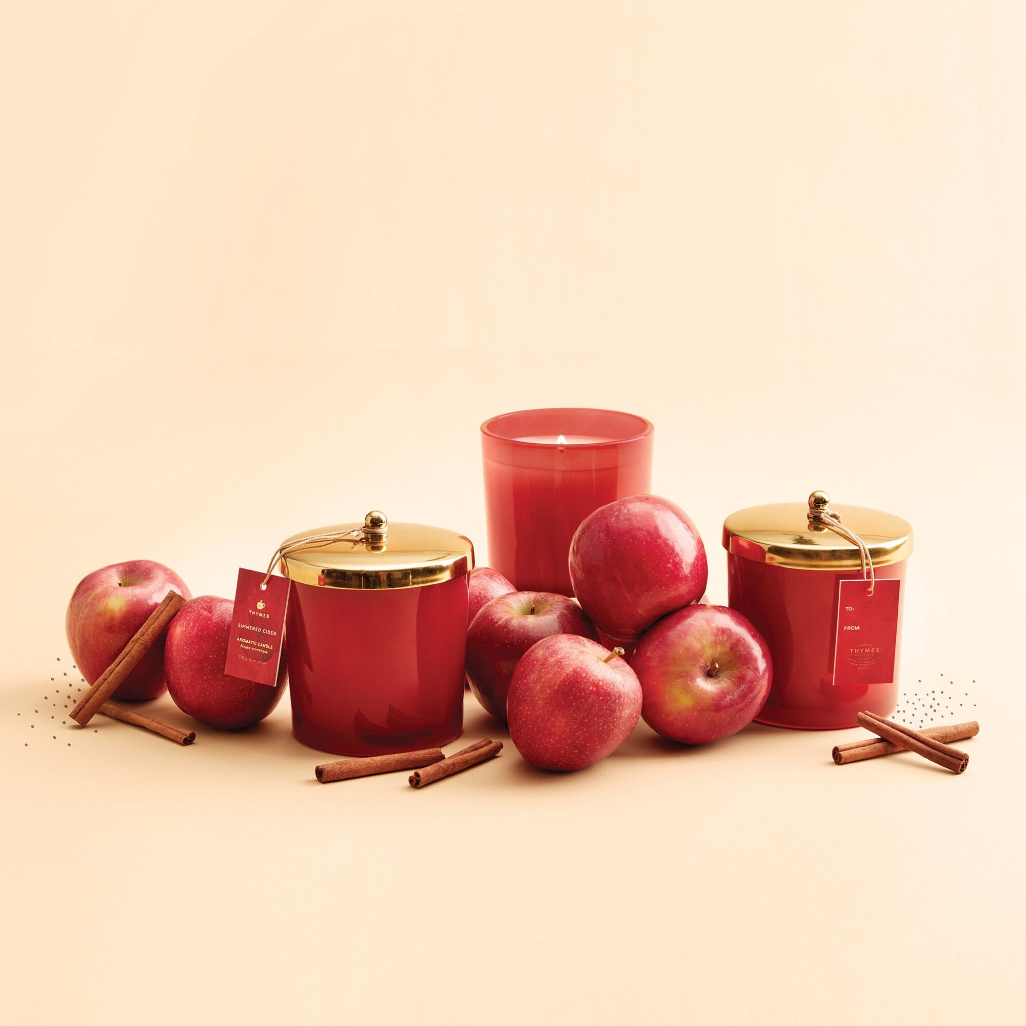 Simmered Cider Harvest Red Poured Candle - Image 3